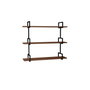 Hanah Home Estantería de Pared Industrial Nogal